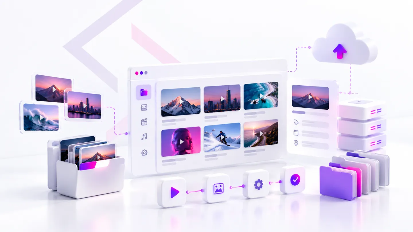Conceptual interconnected media and cloud software architecture