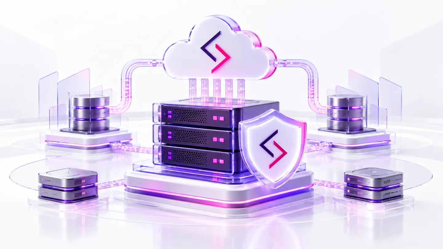 futuristic cloud security infrastructure conceptual illustration