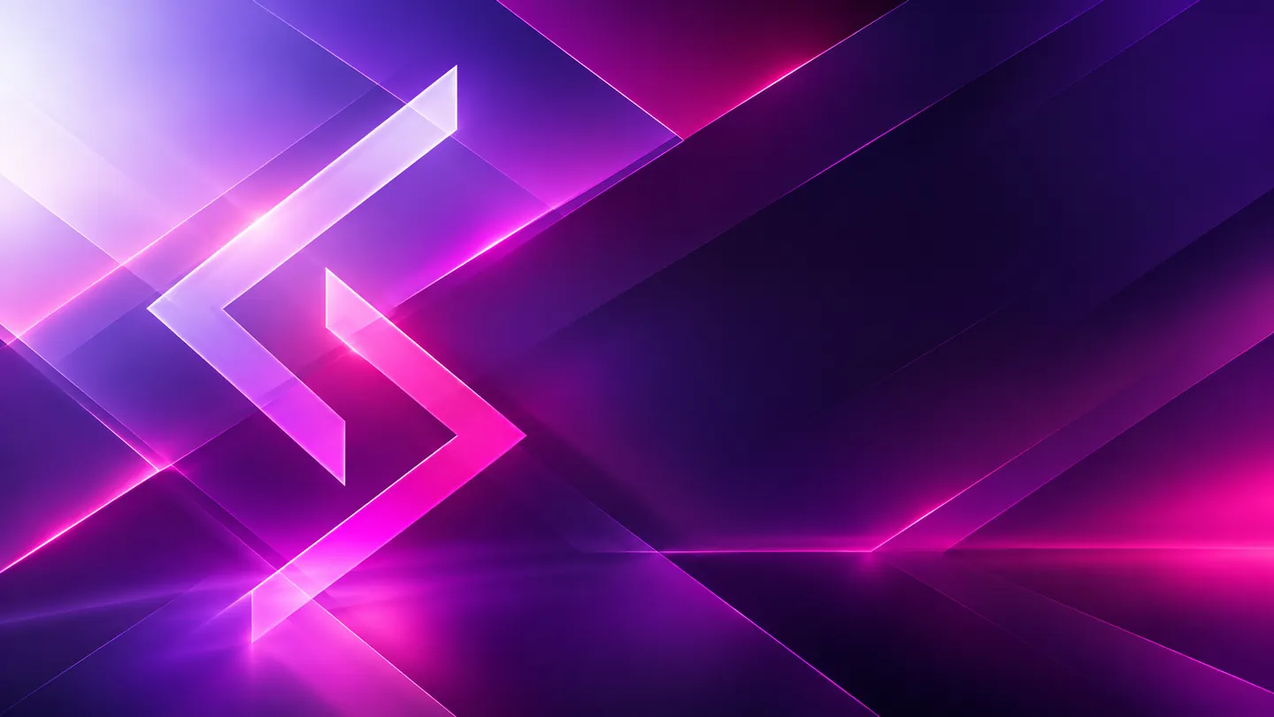 neon glass chevron techscape conceptual illustration